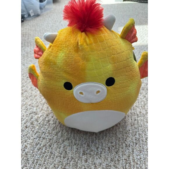 Squishmallows 11" Dieric - Yellow Dragon with Orange Mane‎ Sparkly - Picture 1 of 7